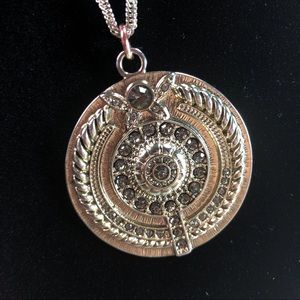 Badgley Mischka Crystal Pendant Medallion Necklace